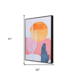 HomeRoots Wild Hand-Painted Black Floater Frame Wall Art - Bold, Unique Canvas for Modern Home Décor & Style 576601