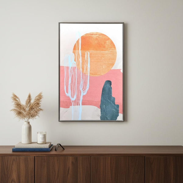 HomeRoots Wild Hand-Painted Black Floater Frame Wall Art - Bold, Unique Canvas for Modern Home Décor & Style 576601
