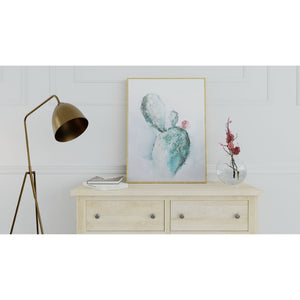 HomeRoots Desert Hand-Painted Canvas Wall Art in Brown Floater Frame - Contemporary Southwestern Decor Piece 576604