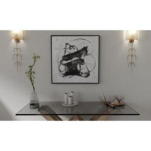 HomeRoots Abyss Hand-Painted Black Floater Frame Canvas Art – Modern Wall Décor for Stylish Interiors 576606