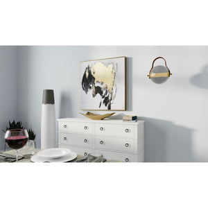 HomeRoots Illustrious Hand-Painted Black Floater Frame Canvas Art – Bold Modern Wall Décor for Any Room 576608