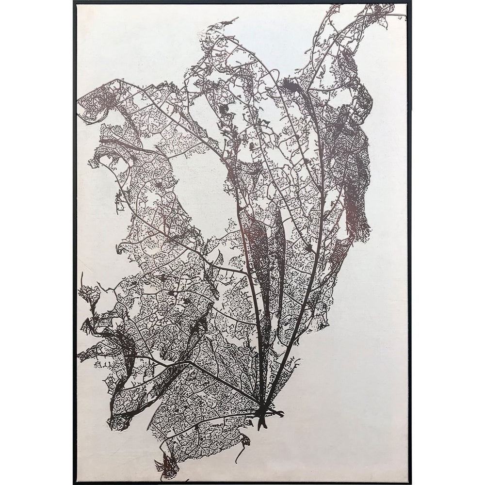 HomeRoots Deliquesce Hand-Painted Black Floater Frame Wall Art - Modern Canvas for Stunning Home Décor 576612