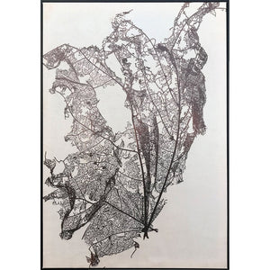 HomeRoots Deliquesce Hand-Painted Black Floater Frame Wall Art - Modern Canvas for Stunning Home Décor 576612