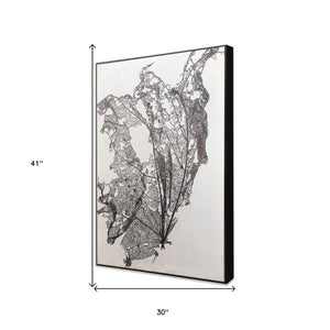 HomeRoots Deliquesce Hand-Painted Black Floater Frame Wall Art - Modern Canvas for Stunning Home Décor 576612