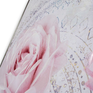 HomeRoots Perfect Peonies Hand-Painted Canvas Art in Black Floater Frame – Bold Floral Wall Décor for Any Space 576613