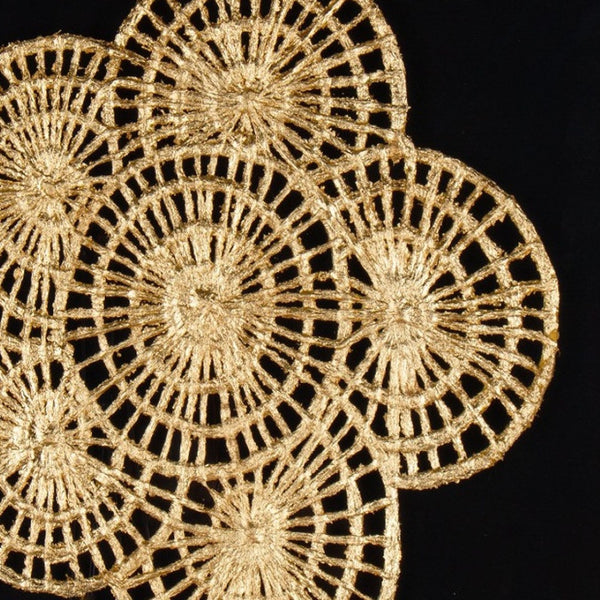 HomeRoots Modern Palm Leaves Shadowbox Art - Gold Accents & Textural Elegance for Contemporary Spaces 576617