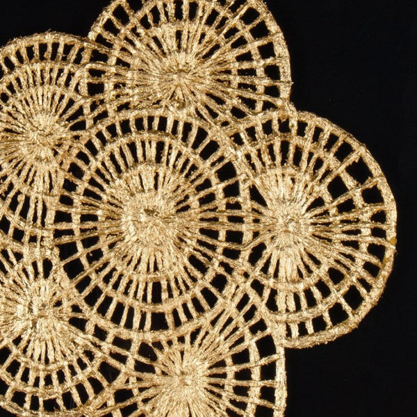 HomeRoots Modern Palm Leaves Shadowbox Art - Gold Accents & Textural Elegance for Contemporary Spaces 576617