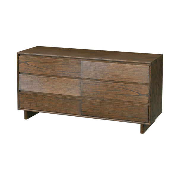Butler Specialty Halmstad Stylish Wood Panel Dresser With 6 Spacious Drawers For Elegant Scandinavian Storage Solutions Brown Mdf,Mindi Wood,Mindi Veneer 5766188-butler