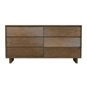Butler Specialty Halmstad Stylish Wood Panel Dresser With 6 Spacious Drawers For Elegant Scandinavian Storage Solutions Brown Mdf,Mindi Wood,Mindi Veneer 5766188-butler