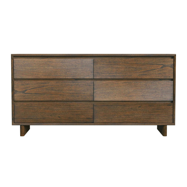 Butler Specialty Halmstad Stylish Wood Panel Dresser With 6 Spacious Drawers For Elegant Scandinavian Storage Solutions Brown Mdf,Mindi Wood,Mindi Veneer 5766188-butler