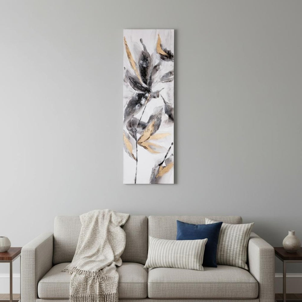 HomeRoots Opulent Hand-Painted Canvas Wall Art | Modern Elegance for Living Rooms, Bedrooms & More 576618