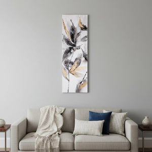 HomeRoots Opulent Hand-Painted Canvas Wall Art | Modern Elegance for Living Rooms, Bedrooms & More 576618