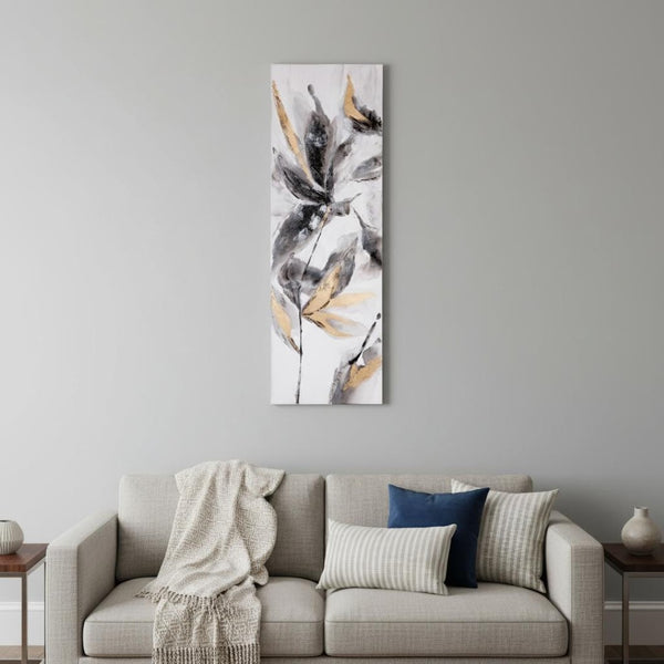 HomeRoots Opulent Hand-Painted Canvas Wall Art | Modern Elegance for Living Rooms, Bedrooms & More 576618