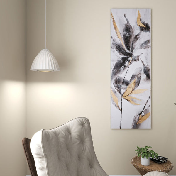 HomeRoots Opulent Hand-Painted Canvas Wall Art | Modern Elegance for Living Rooms, Bedrooms & More 576618