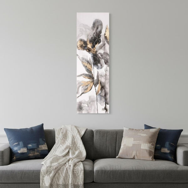 HomeRoots Opulent Petals II Canvas Art - Hand-Painted Floral Wall Decor for Modern Elegance & Style 576619
