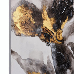 HomeRoots Opulent Petals II Canvas Art - Hand-Painted Floral Wall Decor for Modern Elegance & Style 576619