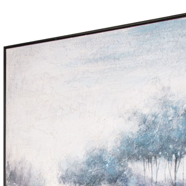 HomeRoots Indigo Handcrafted Black Floater Frame Painting – Bold Canvas Wall Art for Modern Decor & Focal Points 576623