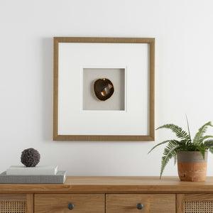HomeRoots Set of Two Stunning Purple Agate Shadowbox Framed Art Pieces – Modern Gold Finish for Your Walls! 576625