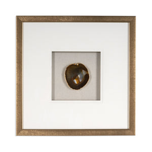 HomeRoots Set of Two Stunning Purple Agate Shadowbox Framed Art Pieces – Modern Gold Finish for Your Walls! 576625