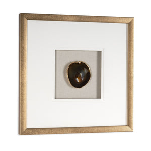 HomeRoots Set of Two Stunning Purple Agate Shadowbox Framed Art Pieces – Modern Gold Finish for Your Walls! 576625