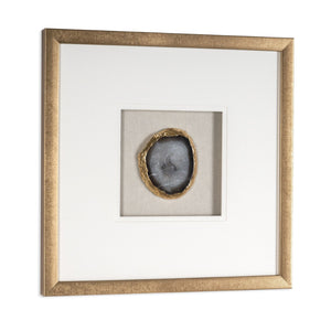 HomeRoots Set of Two Stunning Purple Agate Shadowbox Framed Art Pieces – Modern Gold Finish for Your Walls! 576625