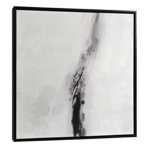HomeRoots Raven Mist II Canvas Artwork in Black Floater Frame - Modern Wall Art for Stylish Home Decor 576627