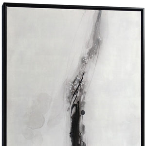 HomeRoots Raven Mist II Canvas Artwork in Black Floater Frame - Modern Wall Art for Stylish Home Decor 576627