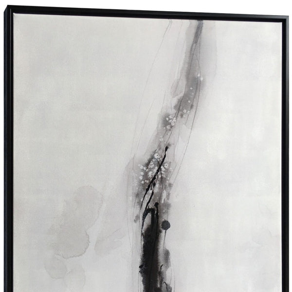 HomeRoots Raven Mist II Canvas Artwork in Black Floater Frame - Modern Wall Art for Stylish Home Decor 576627
