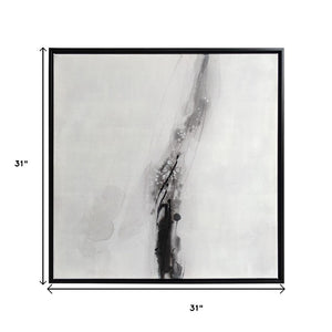 HomeRoots Raven Mist II Canvas Artwork in Black Floater Frame - Modern Wall Art for Stylish Home Decor 576627