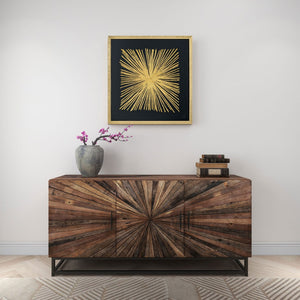 HomeRoots Aurous Flare Gold Shadowbox Textual Art – Luxe, Modern Wall Décor for Living Spaces & Offices 576628