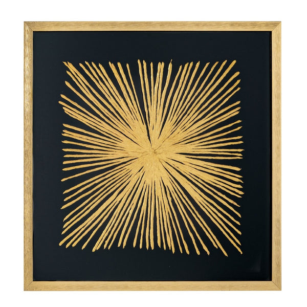 HomeRoots Aurous Flare Gold Shadowbox Textual Art – Luxe, Modern Wall Décor for Living Spaces & Offices 576628