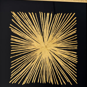 HomeRoots Aurous Flare Gold Shadowbox Textual Art – Luxe, Modern Wall Décor for Living Spaces & Offices 576628