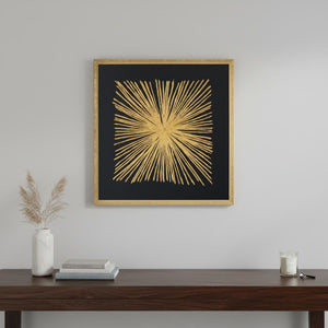 HomeRoots Aurous Flare Gold Shadowbox Textual Art – Luxe, Modern Wall Décor for Living Spaces & Offices 576628