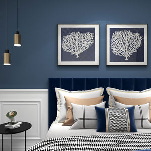 HomeRoots Sea Fan I Coastal Shadowbox Wall Art - Modern Black Textured Print for Home Decor Accent Piece 576629