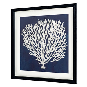 HomeRoots Sea Fan I Coastal Shadowbox Wall Art - Modern Black Textured Print for Home Decor Accent Piece 576629