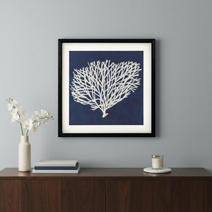 HomeRoots Sea Fan II Black Shadowbox Art - Contemporary Coastal Elegance for Modern Home Decor Spaces 576630