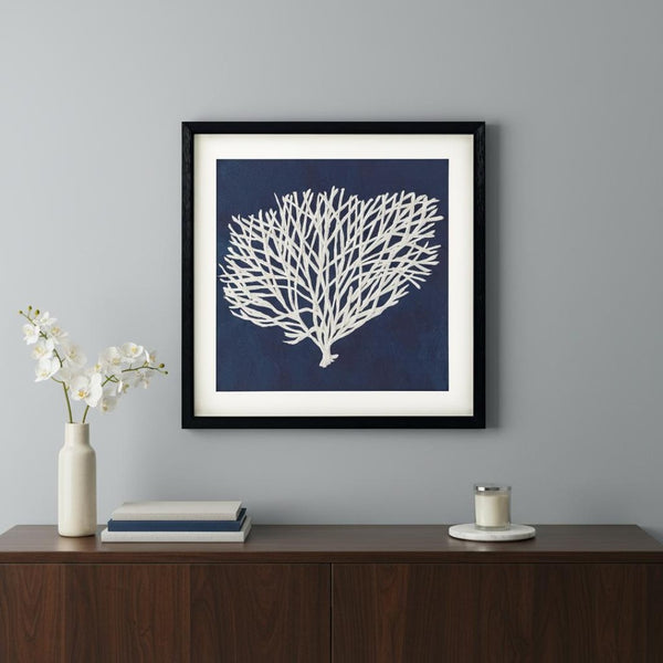 HomeRoots Sea Fan II Black Shadowbox Art - Contemporary Coastal Elegance for Modern Home Decor Spaces 576630