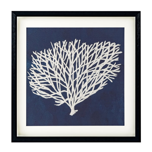 HomeRoots Sea Fan II Black Shadowbox Art - Contemporary Coastal Elegance for Modern Home Decor Spaces 576630