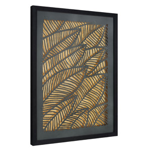 HomeRoots Petiole Black Shadowbox Textual Art - Modern Framed Wall Decor for Stylish Home Interiors 576634