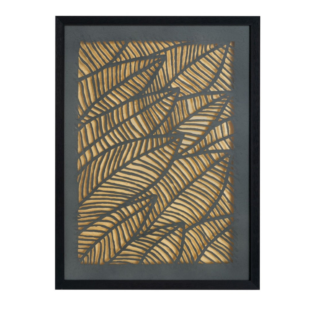 HomeRoots Petiole Black Shadowbox Textual Art - Modern Framed Wall Decor for Stylish Home Interiors 576634