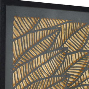HomeRoots Petiole Black Shadowbox Textual Art - Modern Framed Wall Decor for Stylish Home Interiors 576634