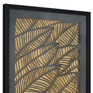 HomeRoots Petiole Black Shadowbox Textual Art - Modern Framed Wall Decor for Stylish Home Interiors 576634