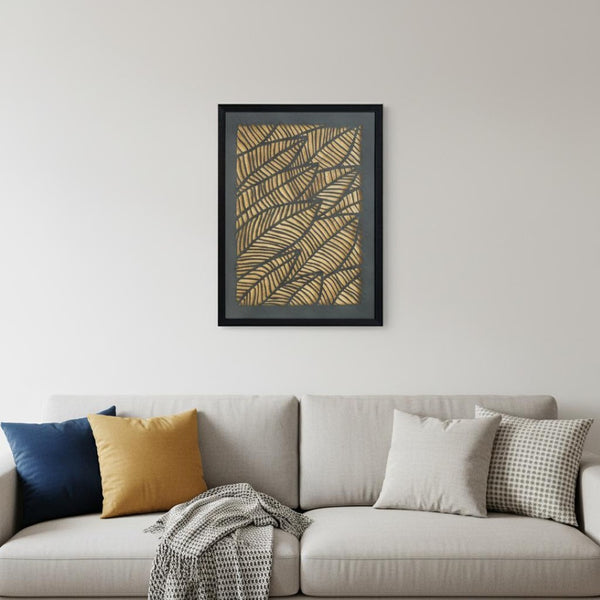 HomeRoots Petiole Black Shadowbox Textual Art - Modern Framed Wall Decor for Stylish Home Interiors 576634