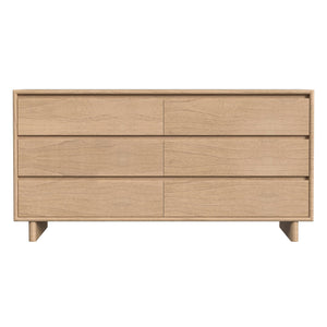 Butler Specialty Halmstad Stylish Wood Panel Dresser With 6 Spacious Drawers For Elegant Scandinavian Storage Solutions Light Brown Mdf,Mindi Wood,Mindi Veneer 5766488-butler