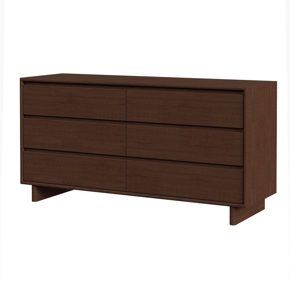 Butler Specialty Butler Halmstad 62" W Rectangular Wood Dresser With 6 Soft Close Drawers - Scandinavian Elegance Brown Mdf,Mindi Wood,Mindi Veneer 5766497-butler