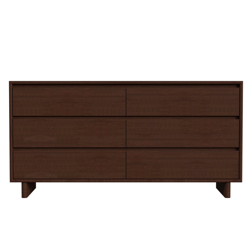Butler Specialty Butler Halmstad 62" W Rectangular Wood Dresser With 6 Soft Close Drawers - Scandinavian Elegance Brown Mdf,Mindi Wood,Mindi Veneer 5766497-butler