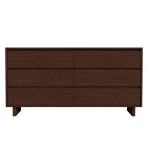 Butler Specialty Butler Halmstad 62" W Rectangular Wood Dresser With 6 Soft Close Drawers - Scandinavian Elegance Brown Mdf,Mindi Wood,Mindi Veneer 5766497-butler