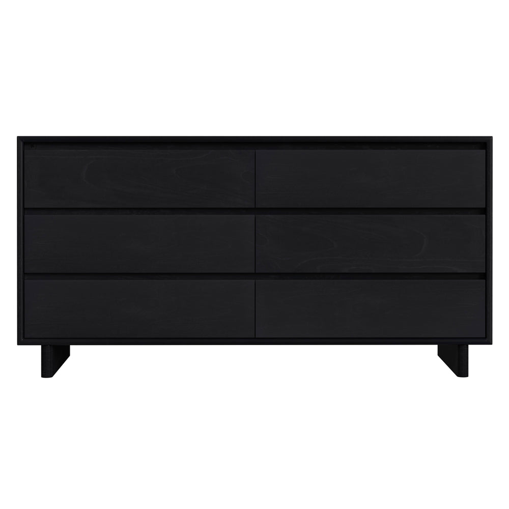 Butler Specialty Butler Halmstad 62" W Scandinavian-style Wood Dresser With 6 Spacious Drawers In Elegant Black Finish Black Mdf,Mindi Wood,Mindi Veneer 5766498-butler