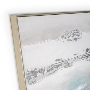 HomeRoots High Seas Silver Floater Frame Canvas Art - Dramatic Coastal Wall Décor for Modern Spaces 576653