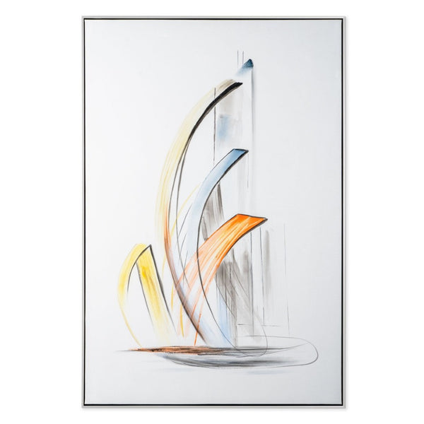 HomeRoots Schooner Hand-Painted Canvas Wall Art in Black Floater Frame – Bold Coastal Decor for Any Space 576666